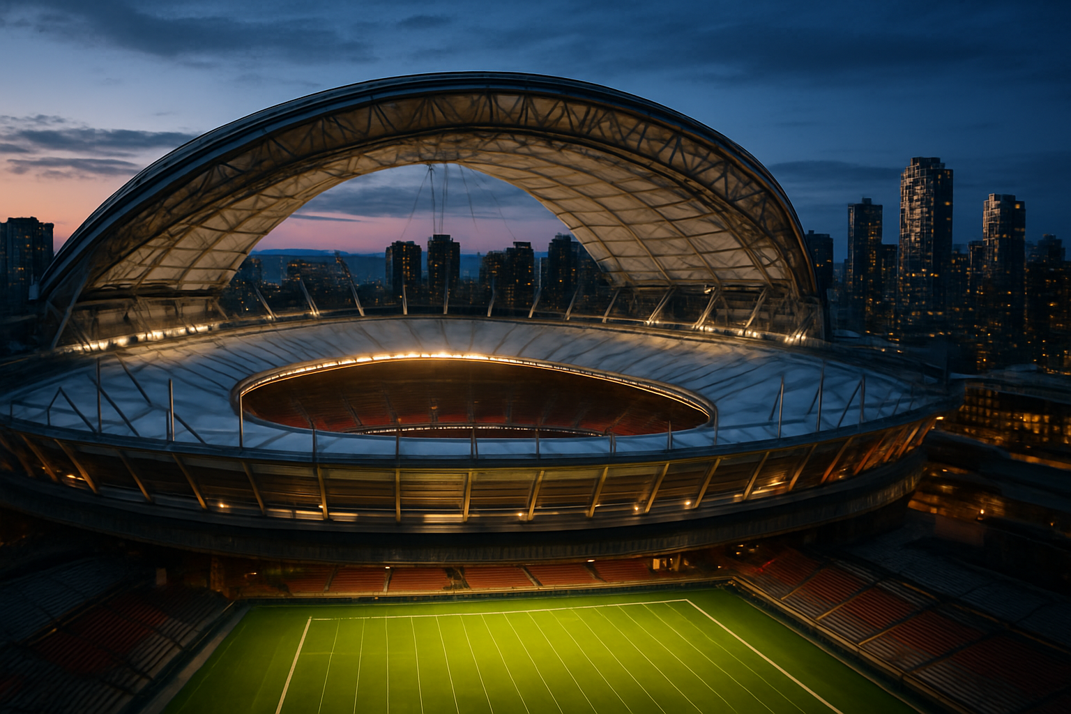 BC Place ahead of Vancouver Whitecaps vs Houston Dynamo, MLS midweek